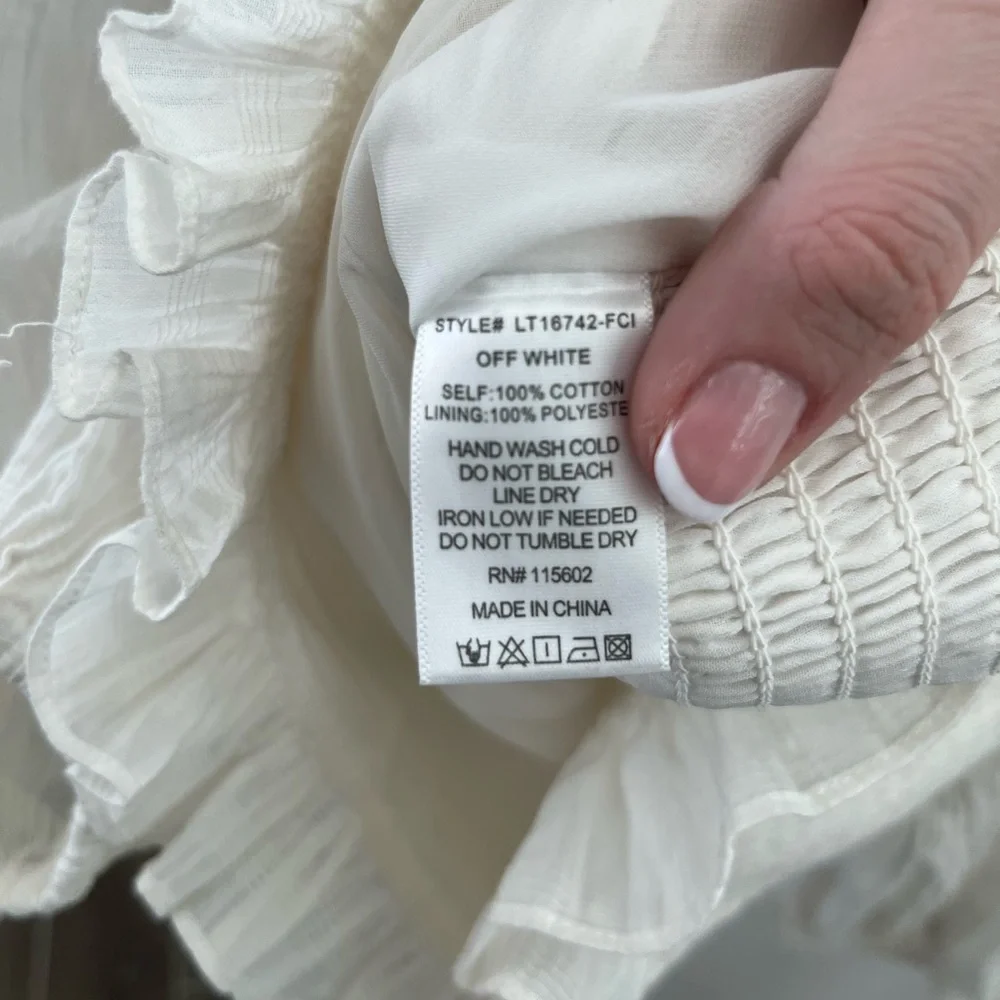 Lush White Puff Sleeve Crop Top - Picture 7 of 12